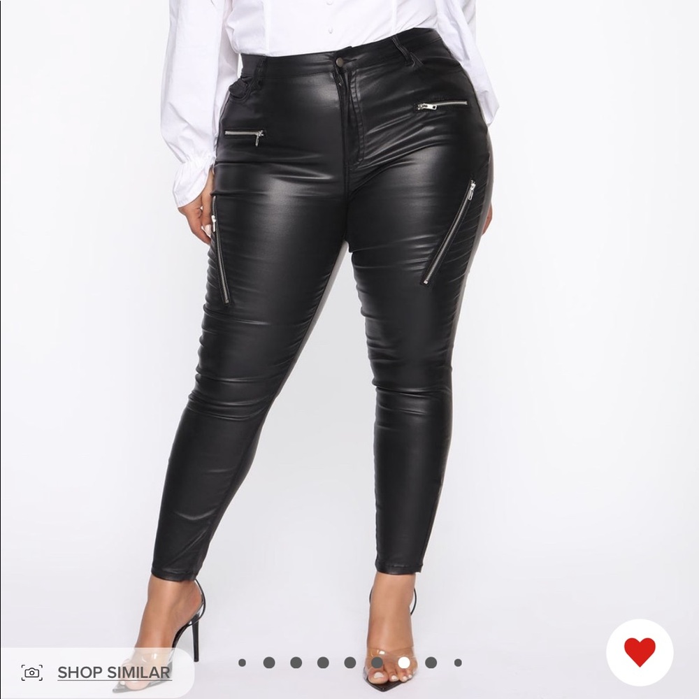 Fashion Nova Black Pleather Pants
